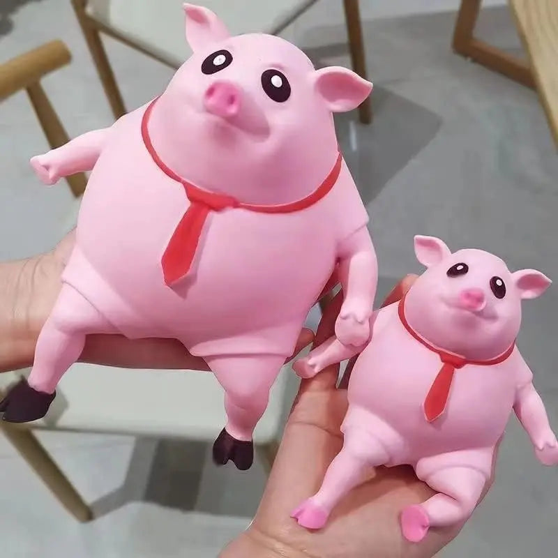 HKM-691027 Cute Anti-Stress Squeeze Pig Toy for Kids - Rubber Pig Decompression Stress Relief Toy