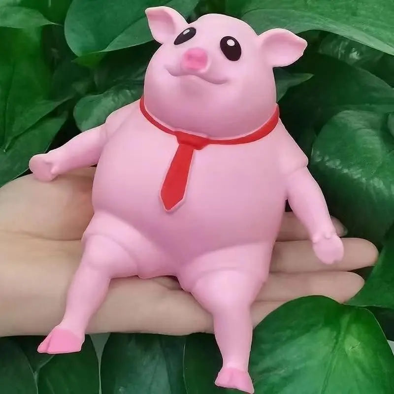 HKM-691027 Cute Anti-Stress Squeeze Pig Toy for Kids - Rubber Pig Decompression Stress Relief Toy