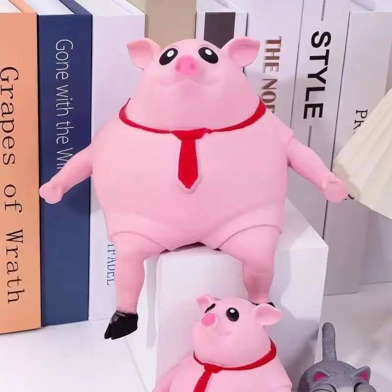 HKM-691027 Cute Anti-Stress Squeeze Pig Toy for Kids - Rubber Pig Decompression Stress Relief Toy