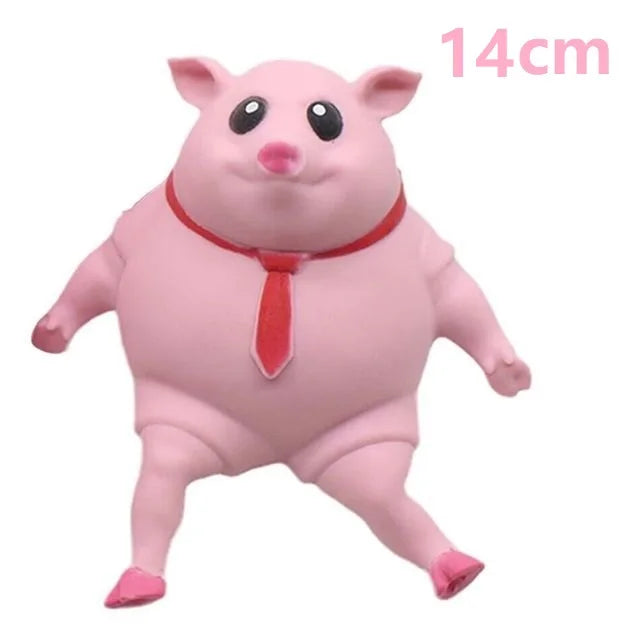HKM-691027 Cute Anti-Stress Squeeze Pig Toy for Kids - Rubber Pig Decompression Stress Relief Toy