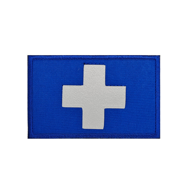 HKM-691155 Reflective Embroidered Medical First Aid Patch with Velcro Attachment