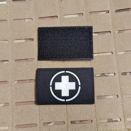 HKM-691155 Reflective Embroidered Medical First Aid Patch with Velcro Attachment