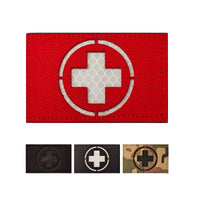 HKM-691155 Reflective Embroidered Medical First Aid Patch with Velcro Attachment