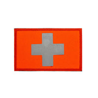 HKM-691155 Reflective Embroidered Medical First Aid Patch with Velcro Attachment