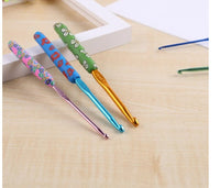 HKM-691219 Colorful Crochet Knitting Tools Set with Stainless Steel Needles and Storage Bag