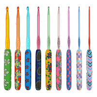 HKM-691219 Colorful Crochet Knitting Tools Set with Stainless Steel Needles and Storage Bag