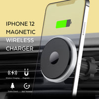 HKM-691283 Magnetic Wireless Charger for iPhone 12 - Compatible, Fast Charging, Aluminum Alloy, Multiple Color Options