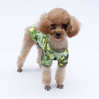 HKM-691411 Camouflage Fleece Sweater for Dogs - Comfortable Cotton Fabric in Army Green, Black, and Tide Green