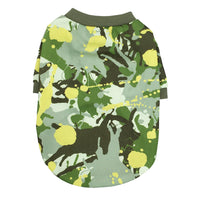 HKM-691411 Camouflage Fleece Sweater for Dogs - Comfortable Cotton Fabric in Army Green, Black, and Tide Green