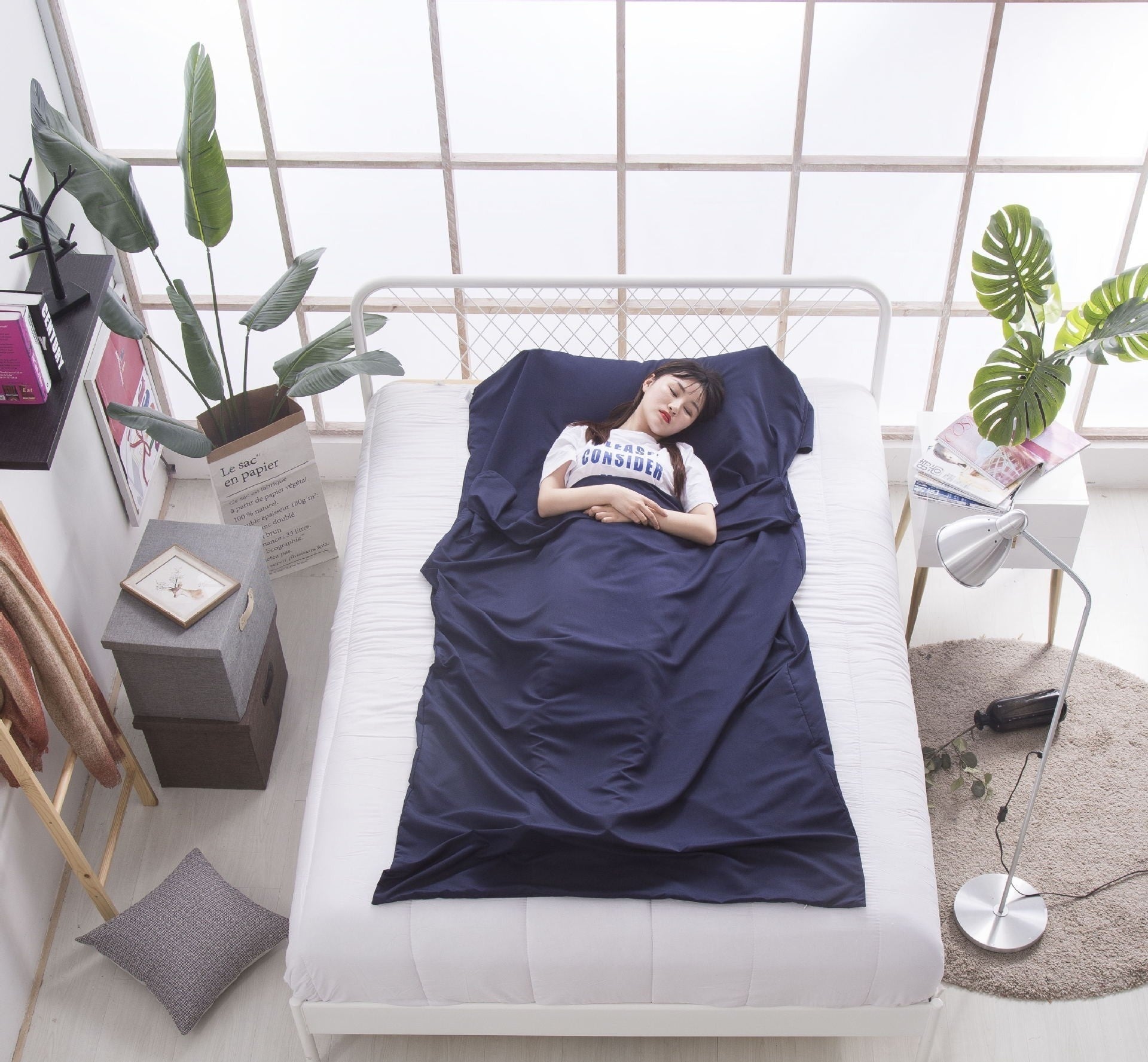 HKM-691539 Lightweight Pure Cotton Travel Quilt Cover in Solid Colors