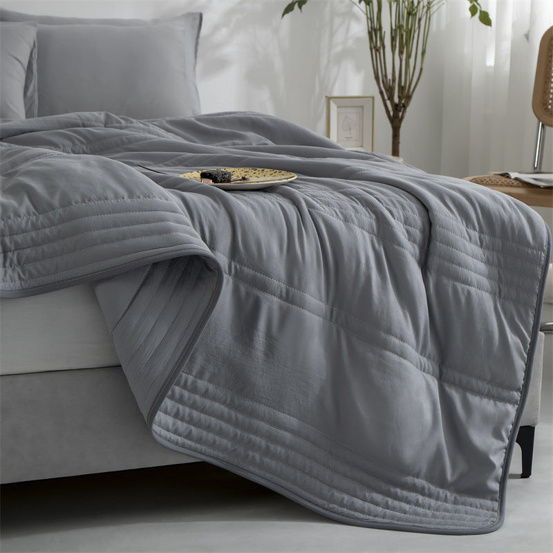 HKM-691603 Summer Cooling Quilt – Breathable Polyester Fiber Air-Conditioning Blanket in Multiple Sizes