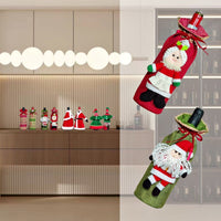 HKM-691667 Christmas-Themed Wine Bottle Cover for Holiday Celebrations, Cloth Material