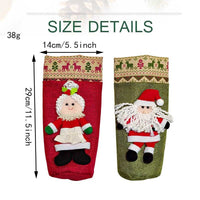 HKM-691667 Christmas-Themed Wine Bottle Cover for Holiday Celebrations, Cloth Material