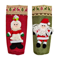 HKM-691667 Christmas-Themed Wine Bottle Cover for Holiday Celebrations, Cloth Material