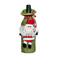 HKM-691667 Christmas-Themed Wine Bottle Cover for Holiday Celebrations, Cloth Material