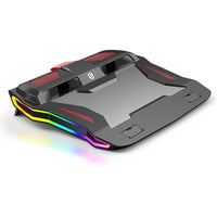 HKM-691731 Notebook Cooling Base for Ultrabooks and Laptops - Black Turbo Fan with Side Streamer Design