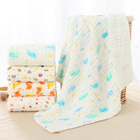HKM-691795 6-Layer Gauze Baby Bath Towel in Multiple Colors - Soft Cotton for Infants and Toddlers