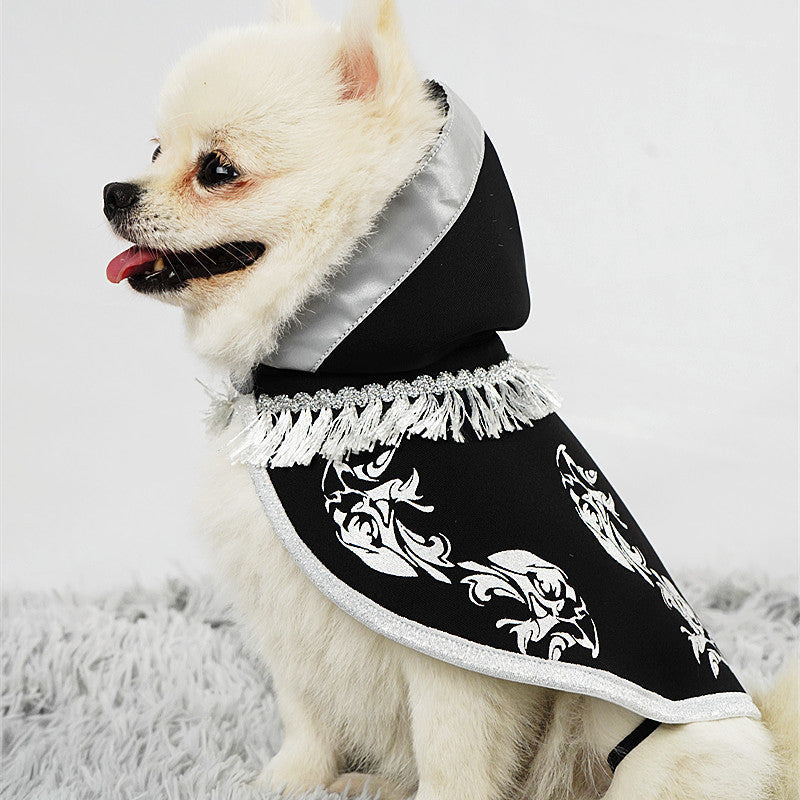 HKM-691987 Pet Halloween Cloak - Black Acrylic Cloak Clothes for Dogs in Various Sizes