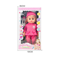 HKM-692179 14 Inch Vinyl Baby Doll Toy with 4 Sounds for Kids Ages 2-7