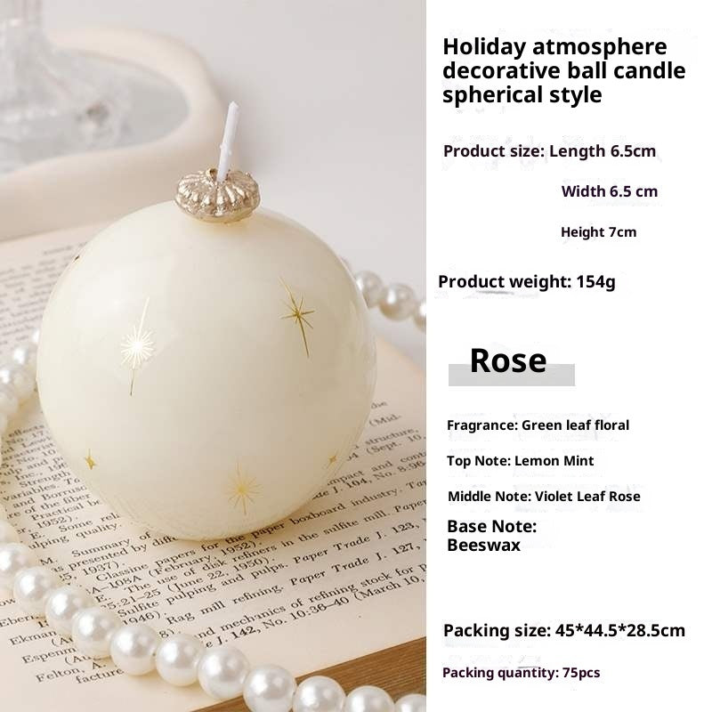 KTX-692179 Decorative Aromatherapy Spherical Candle Set in Red and White - 2 Packs of Lantern and Sphere Styles