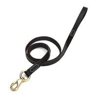 HKM-692179 Leather Cowhide Dog Leash for Medium to Large Dogs, 110CM & 160CM Lengths