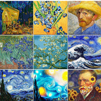 HKM-692307 Frameless Digital Oil Painting on Linen - Classic 24 Color Options, 40x50cm & 60x75cm Sizes
