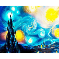 HKM-692307 Frameless Digital Oil Painting on Linen - Classic 24 Color Options, 40x50cm & 60x75cm Sizes
