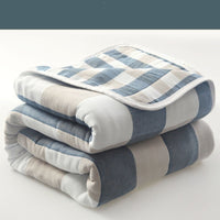 HKM-692371 Six-Layer Cotton Gauze Quilt for Summer Cooling - Lightweight Air Conditioner Blanket, 120x150cm & 90x100cm Options
