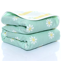 HKM-692371 Six-Layer Cotton Gauze Quilt for Summer Cooling - Lightweight Air Conditioner Blanket, 120x150cm & 90x100cm Options