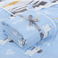 HKM-692371 Six-Layer Cotton Gauze Quilt for Summer Cooling - Lightweight Air Conditioner Blanket, 120x150cm & 90x100cm Options