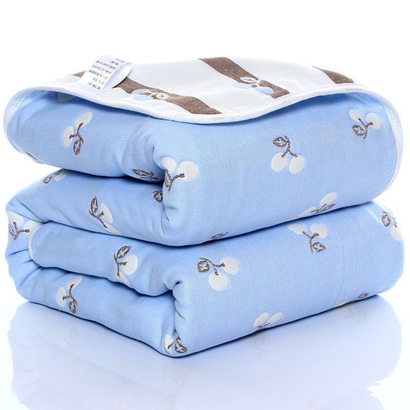 HKM-692371 Six-Layer Cotton Gauze Quilt for Summer Cooling - Lightweight Air Conditioner Blanket, 120x150cm & 90x100cm Options