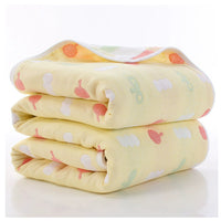 HKM-692371 Six-Layer Cotton Gauze Quilt for Summer Cooling - Lightweight Air Conditioner Blanket, 120x150cm & 90x100cm Options