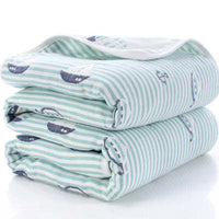 HKM-692371 Six-Layer Cotton Gauze Quilt for Summer Cooling - Lightweight Air Conditioner Blanket, 120x150cm & 90x100cm Options