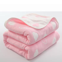 HKM-692371 Six-Layer Cotton Gauze Quilt for Summer Cooling - Lightweight Air Conditioner Blanket, 120x150cm & 90x100cm Options
