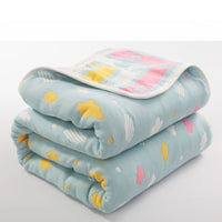 HKM-692371 Six-Layer Cotton Gauze Quilt for Summer Cooling - Lightweight Air Conditioner Blanket, 120x150cm & 90x100cm Options