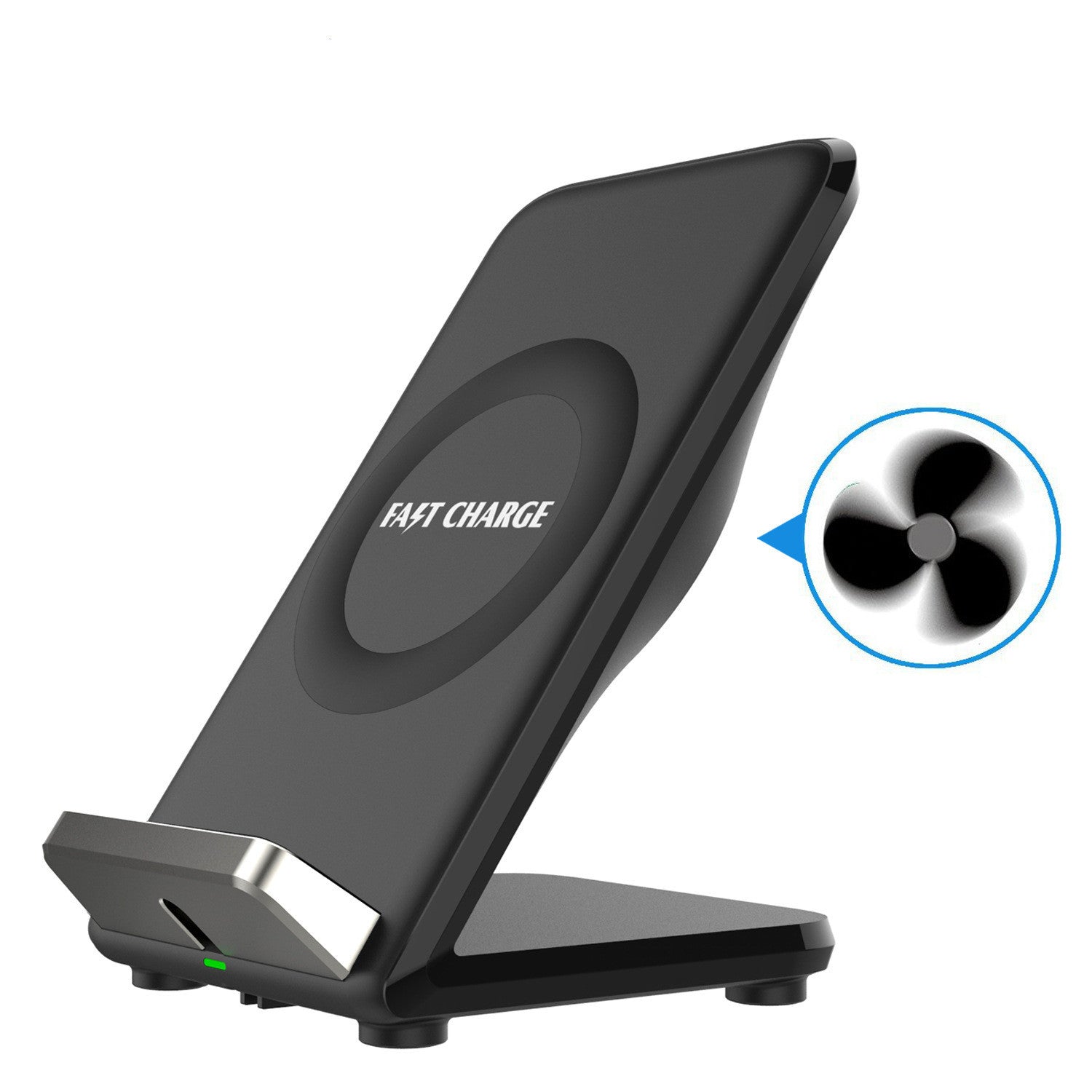 HKM-692435 F18 Fast Wireless Charger with Cooling Fan for Quick iPhone Charging