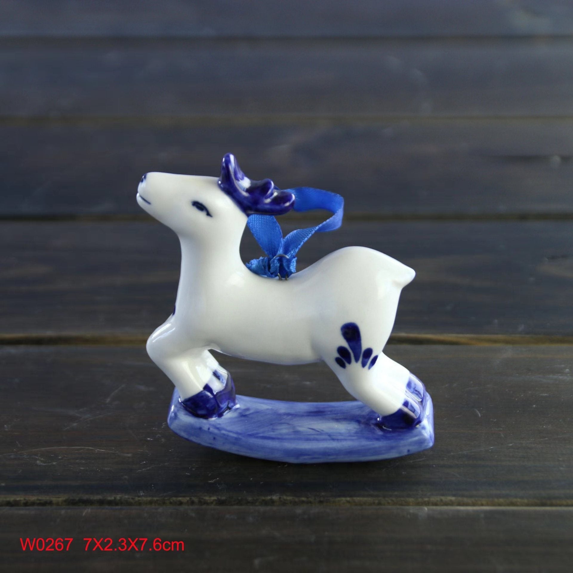 HKM-692499 Ceramic Christmas Tree Pendant Decorations - Blue and White Porcelain, Various Sizes
