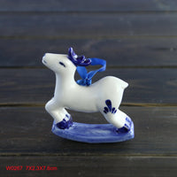 HKM-692499 Ceramic Christmas Tree Pendant Decorations - Blue and White Porcelain, Various Sizes