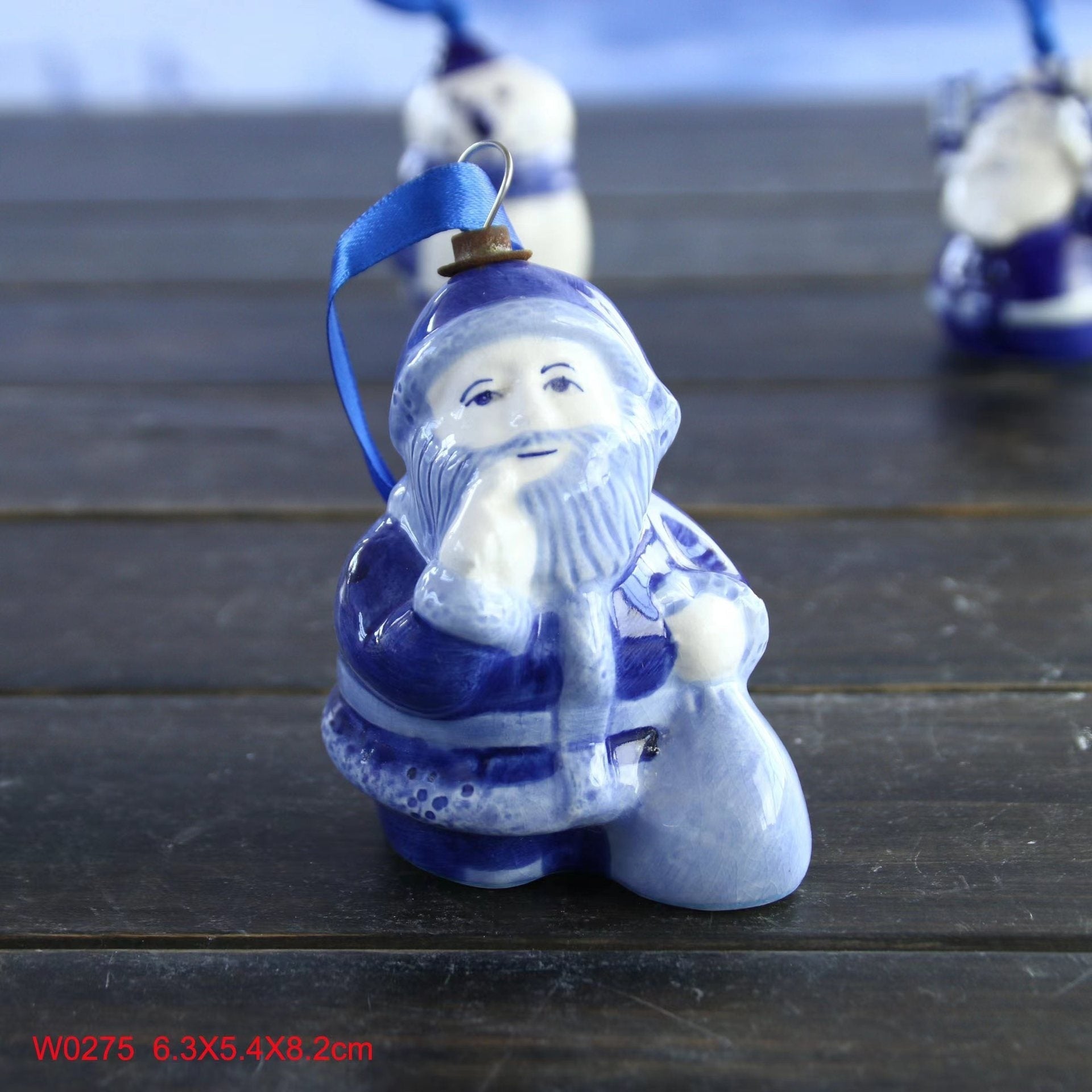 HKM-692499 Ceramic Christmas Tree Pendant Decorations - Blue and White Porcelain, Various Sizes