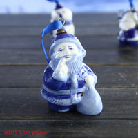 HKM-692499 Ceramic Christmas Tree Pendant Decorations - Blue and White Porcelain, Various Sizes