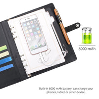 HKM-692563 Portable 8000mAh Rechargeable Power Bank with Wireless Charging and Multi-Connector Options