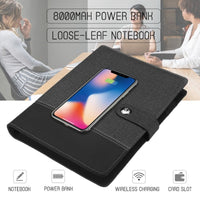 HKM-692563 Portable 8000mAh Rechargeable Power Bank with Wireless Charging and Multi-Connector Options