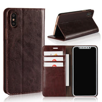 HKM-692627 Leather Flip Cover Wallet for iPhone - Stylish Protection and Storage