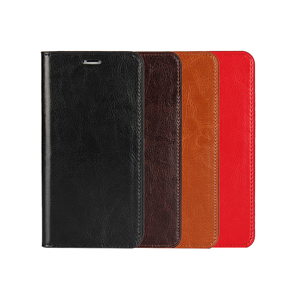 HKM-692627 Leather Flip Cover Wallet for iPhone - Stylish Protection and Storage