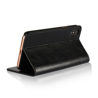 HKM-692627 Leather Flip Cover Wallet for iPhone - Stylish Protection and Storage