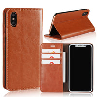 HKM-692627 Leather Flip Cover Wallet for iPhone - Stylish Protection and Storage