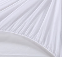 HKM-692691 White Knitted Fabric Bedspread and Mattress Protector for 1.8m Beds, Multiple Sizes Available