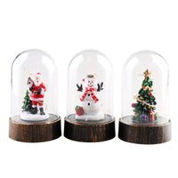 HKM-692819 Christmas-Themed Small Night Lamp with Snowman, Old Man, and Tree Ornaments