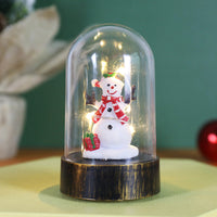 HKM-692819 Christmas-Themed Small Night Lamp with Snowman, Old Man, and Tree Ornaments