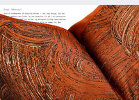 HKM-692819 Geometric Abstract Orange Pillow Cover for Living Room - 30x50cm, 45x45cm, 50x50cm Sizes